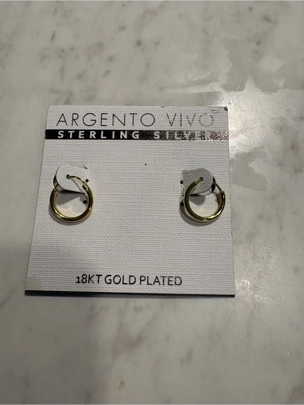 Argento Vivo 18KT Gold-Plated Sterling Silver Small Hoop Earrings - Gold